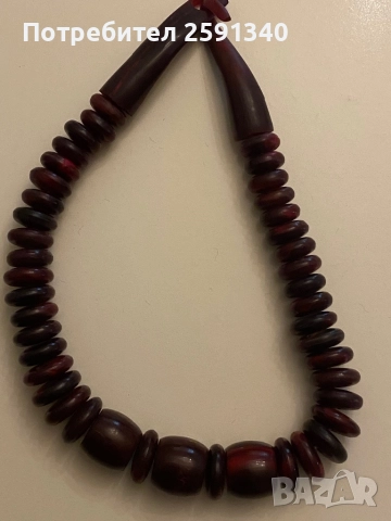 Колие от антични мъниста от рог „Катрин Нол“ или „Герда Лингаард“, снимка 2 - Колиета, медальони, синджири - 51785098