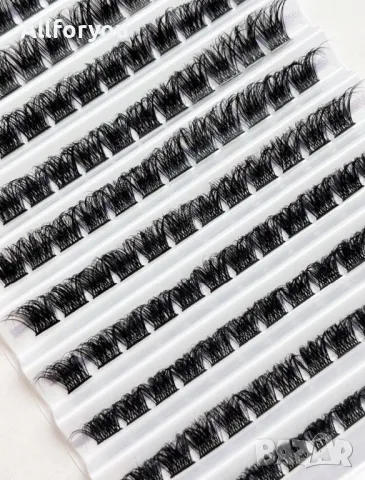 10 реда от 120 клъстера мигли 8 мм 10мм  12мм 14мм 16мм, снимка 3 - Декоративна козметика - 48217780