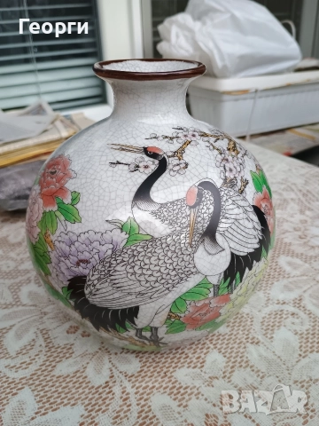 Красива керамична ваза-7, снимка 3 - Антикварни и старинни предмети - 52581624