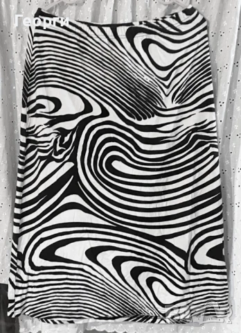 Миди пола с принт "зебра"., снимка 3 - Поли - 51417913