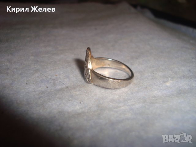 СТАР ПОСРЕБРЕН КРАСИВО ОРНАМЕНТИРАН МЕДЕН ПРЪСТЕН МАЙСТОРСКА АРТ ИЗРАБОТКА УНИКАТ 27656, снимка 6 - Антикварни и старинни предмети - 37510204