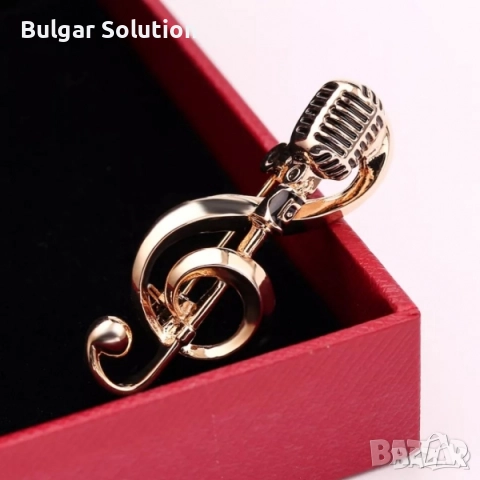 Красив нотен знак и микрофон 3D музикален аксесоар, снимка 2 - Други - 52596986