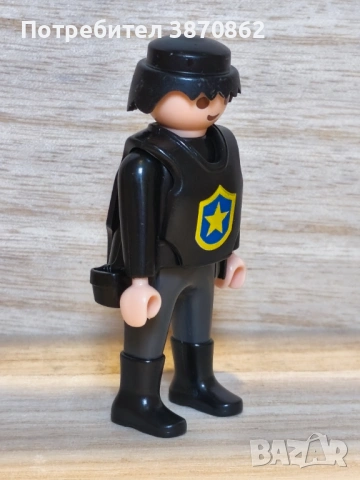 Playmobil фигурка на полицай - Geobra 1992, снимка 3 - Колекции - 53279837