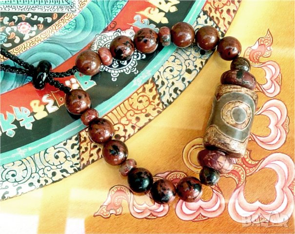 Дзи гривна-талисман с мъниста от 7 полускъпоценни камъка, снимка 13 - Гривни - 38699763