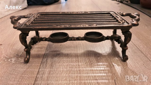 Чугунена ретро решетка, поставка за подгряване, 30см–1.420кг, снимка 5 - Прибори за хранене, готвене и сервиране - 43839051