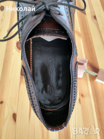 Santoni Oxford Brogue Goodyear + подарък, снимка 11 - Официални обувки - 36499461
