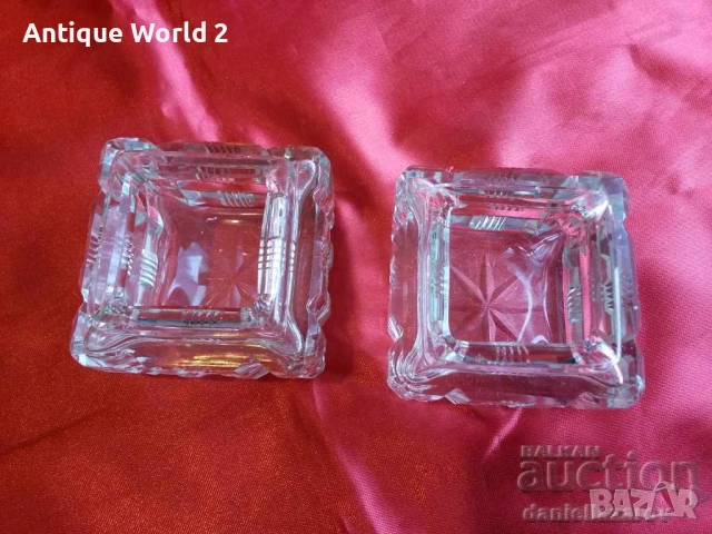 Комплект Свещници Шведско Кристално Стъкло, снимка 2 - Антикварни и старинни предмети - 53274739