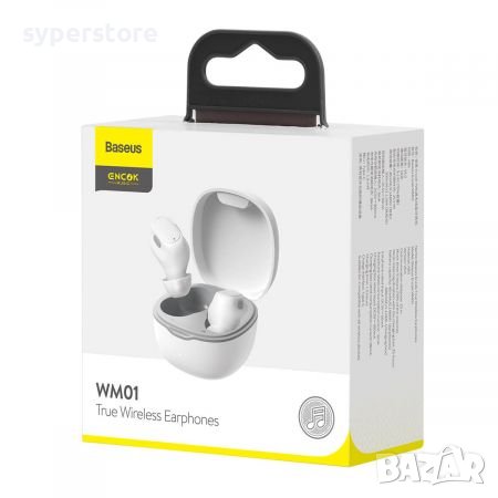 Слушалки безжични Bluetooth Baseus Encok WM01 TWS Тип Тапи за уши Бели Earbuds, снимка 4 - Слушалки и портативни колонки - 38545451