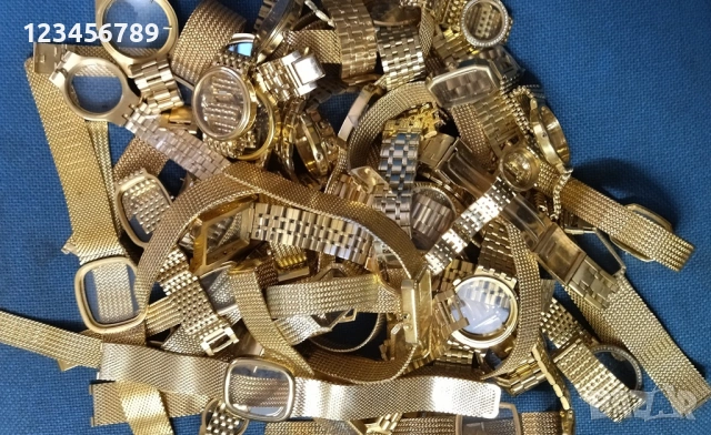 Часовници двойно позлатени ( 1 килограм) изчистени , за части, за рафинирване, снимка 4 - Мъжки - 53339460