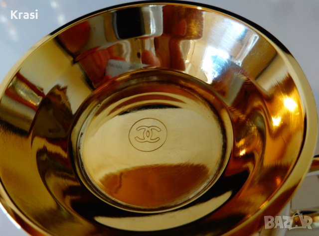 Бронзов бокал на Шанел от 1925 г.,маркиран, снимка 3 - Антикварни и старинни предмети - 43877269