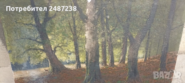 Стара немска картина,1918год,масло, снимка 5 - Колекции - 52658958