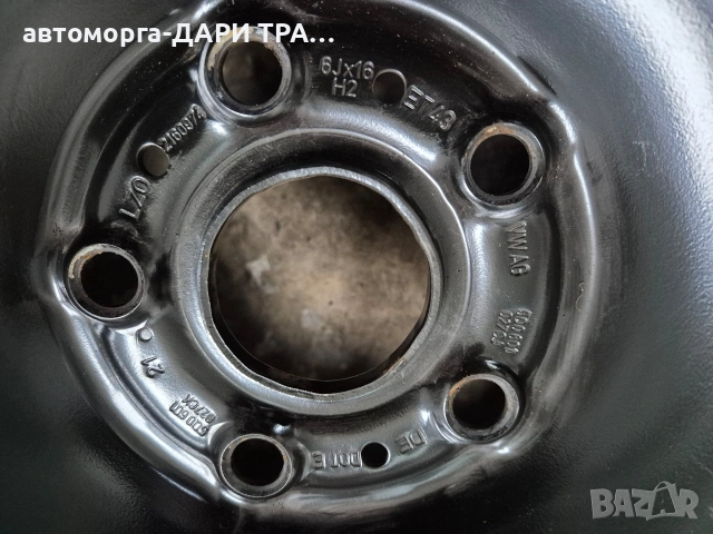 Джанти метални за Фолкваген/Ауди/Сеат/Шкода 16" (Като нови), снимка 3 - Гуми и джанти - 53334821