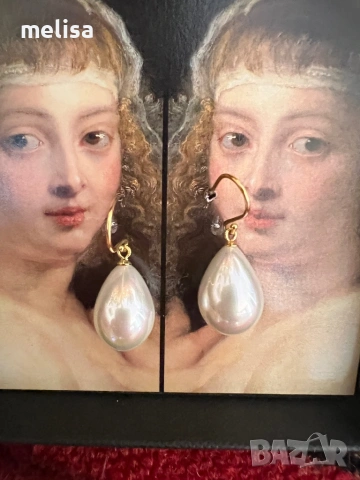 Чифт перлени обеци, снимка 2 - Обеци - 53392411