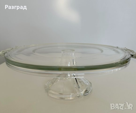 Кристално плато за торта