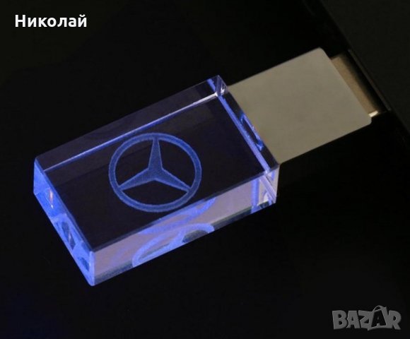 32 гб Светеща флашка Mercedes Benz , Мерцедес, снимка 5 - USB Flash памети - 28829834