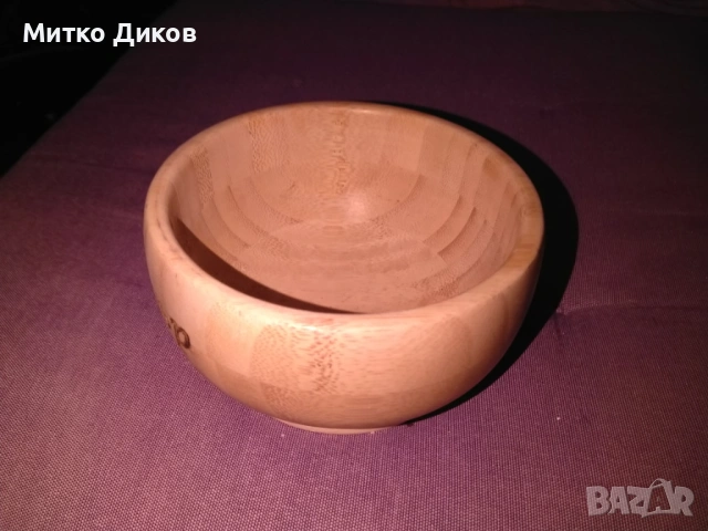 Дървена купа фи 12см Петър нова, снимка 2 - Други - 53327766