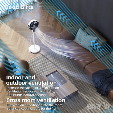 Интелигентен Мощен вентилатор с дистанционно управление F3, снимка 5 - Други стоки за дома - 51061700