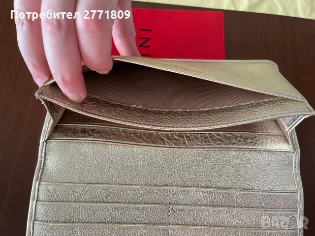 GIANNI CHIARINI Оригинален кожен портфейл - Златист, снимка 9 - Портфейли, портмонета - 50108633