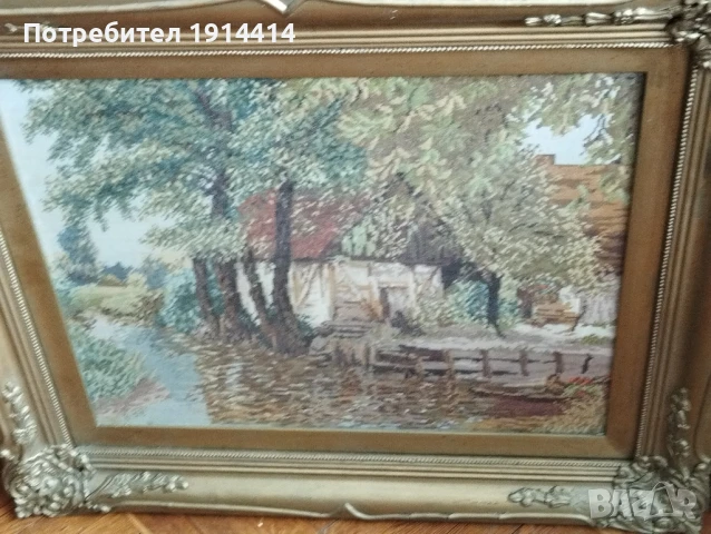 Гоблени по Вилер прецизно ушити по поръчка от специалист с DMC конци, снимка 18 - Гоблени - 50590555