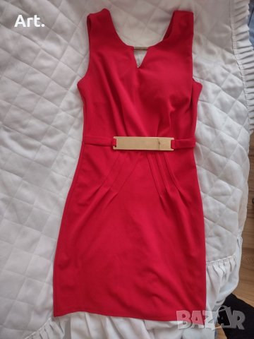 Червена рокля, снимка 2 - Рокли - 34685779