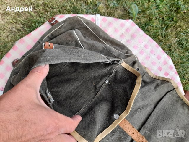 Стара брезентова чанта #9, снимка 5 - Антикварни и старинни предмети - 36895440