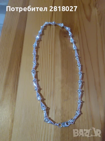 Сребърен ланец - синджир, снимка 10 - Колиета, медальони, синджири - 50704122