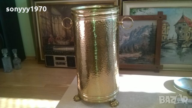 поставка за чадъри 42х23см-мед/месинг-внос швеицария, снимка 4 - Колекции - 27490237