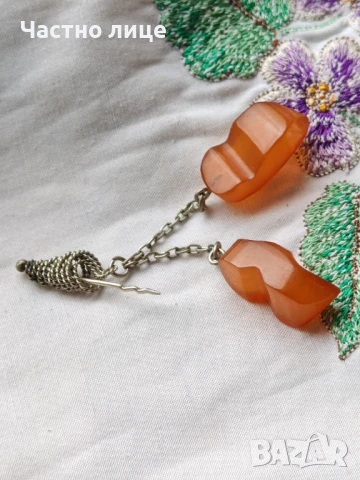 Латвийска Соц СССР Брошка Мелхиор с Кехлибари 1970те г Отлично състояние., снимка 4 - Други - 50448088