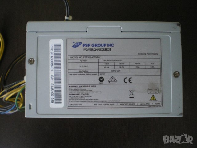 Захранване FSP FSP350-40EMDN 85+ 350W Medion, снимка 2 - Захранвания и кутии - 43133118