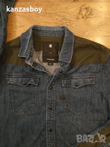 G-star 3301 PM Shirt - страхотна дънкова риза М, снимка 2 - Ризи - 43316565