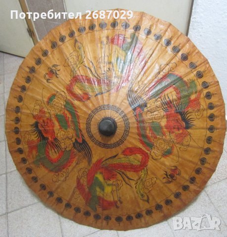 Япония / Китай Азия чадър. хартия дърво, дракон феникс, снимка 1 - Други - 28958723
