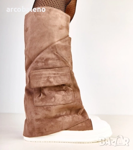 Дамски еко-велурени ботуши от Marsey, 2цвята , снимка 4 - Дамски ботуши - 52112094