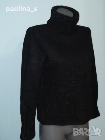 Пуловер от мерино с ламе и поло яка "Gap"® / голям размер 