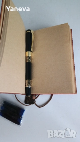 Стилен комплект тефтер , писалка и пълнители ., снимка 4 - Антикварни и старинни предмети - 53488351