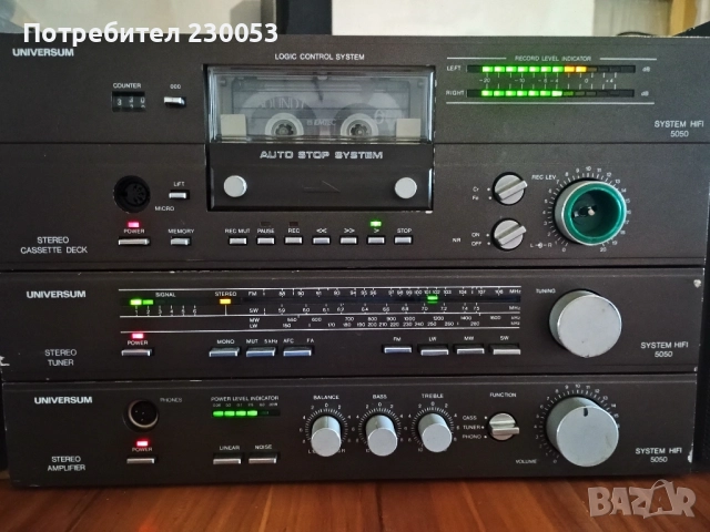 Система ,,Universum" 3 компонентна дек, тунер, усилвател + оригиналните тонколони, снимка 3 - Аудиосистеми - 52342616