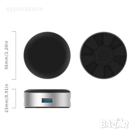 USB Хъб USB Разклонител Orico ANS1 Алуминиев 3-портов USB3.0 хъб, снимка 2 - Друга електроника - 33264028