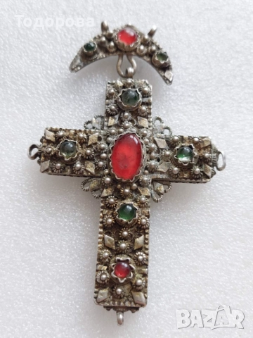 Сребърна панагия и два кръста/може да изпратите вашите оферти/, снимка 10 - Антикварни и старинни предмети - 52040907
