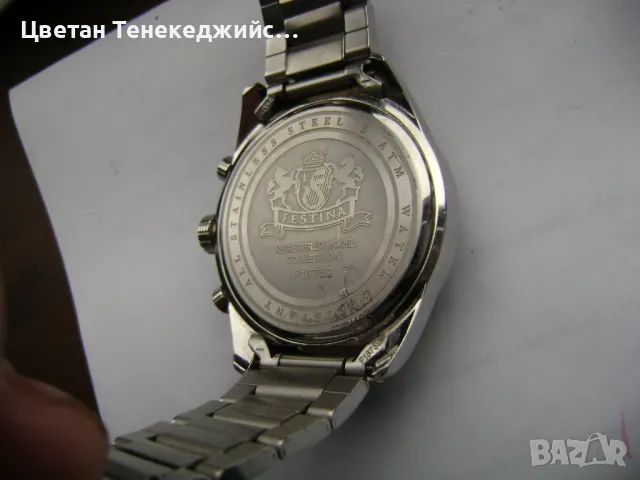 Продавам швейцарски часовник Festina Chronograph, снимка 6 - Мъжки - 47969798