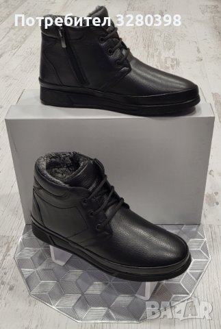 Мъжки зимни боти от естествена кожа произведени в България
