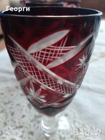 кристални чаши Винтидж колекция, снимка 6 - Чаши - 35563469