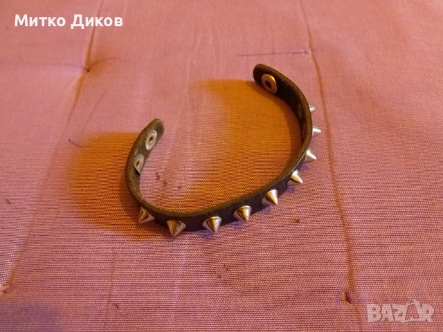 каишка за ръка с шипове 205 мм на 14 мм естествена кожа, снимка 2 - Други - 53566118