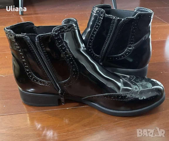 Дамски елегантни лачени боти, снимка 6 - Дамски боти - 51785658