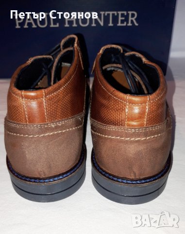 Стилни мъжки кларкове от естествена кожа PAUL HUNTER №46, снимка 7 - Мъжки боти - 27180009