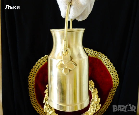 Бронзова кана за ракия,гюм за мляко. , снимка 6 - Антикварни и старинни предмети - 53274853