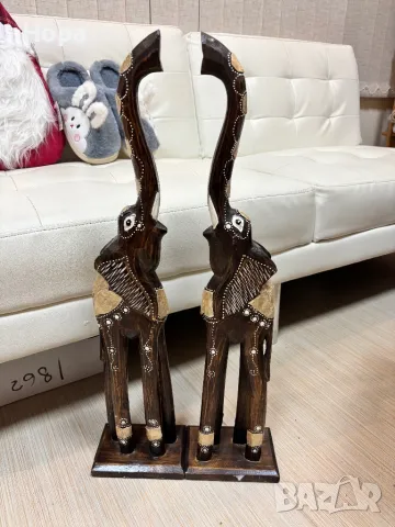 Жирафи и Слончета от дърво , снимка 3 - Декорация за дома - 39377608