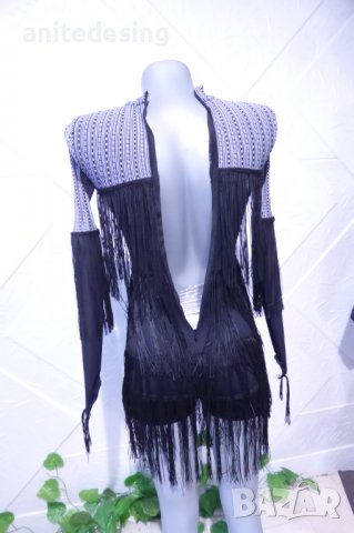 Детска рокля за спортни танци с ресни, снимка 15 - Детски рокли и поли - 39048380