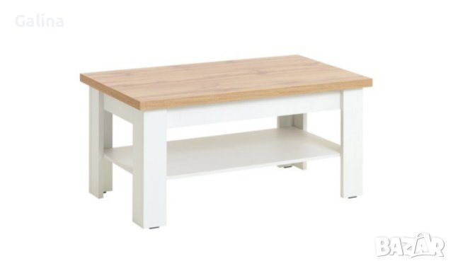 Холна маса MARKSKEL 60x110 бяла/дъб, снимка 2 - Маси - 43799474