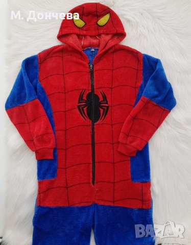 Поларен гащеризон Спайдърмен 8-10 години, снимка 6 - Детски пижами - 38613451