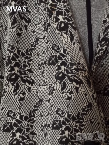 Ново дамско есенно сако с дълъг ръкав сиво с черно L размер, снимка 4 - Сака - 38273097