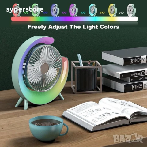 🌬️ Вентилатор Настолен Digital One SP01114, USB, За дома и офиса, Компактен, преносим и освежаващ, , снимка 6 - Вентилатори - 50811900